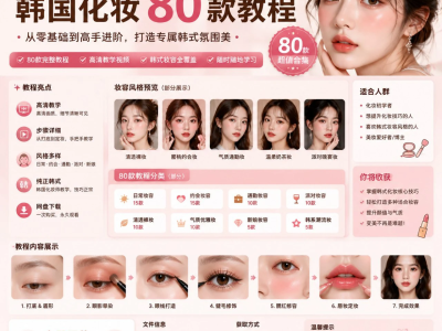 韩国化妆80款教程：韩系妆容全套化妆技巧与风格搭配入门指南